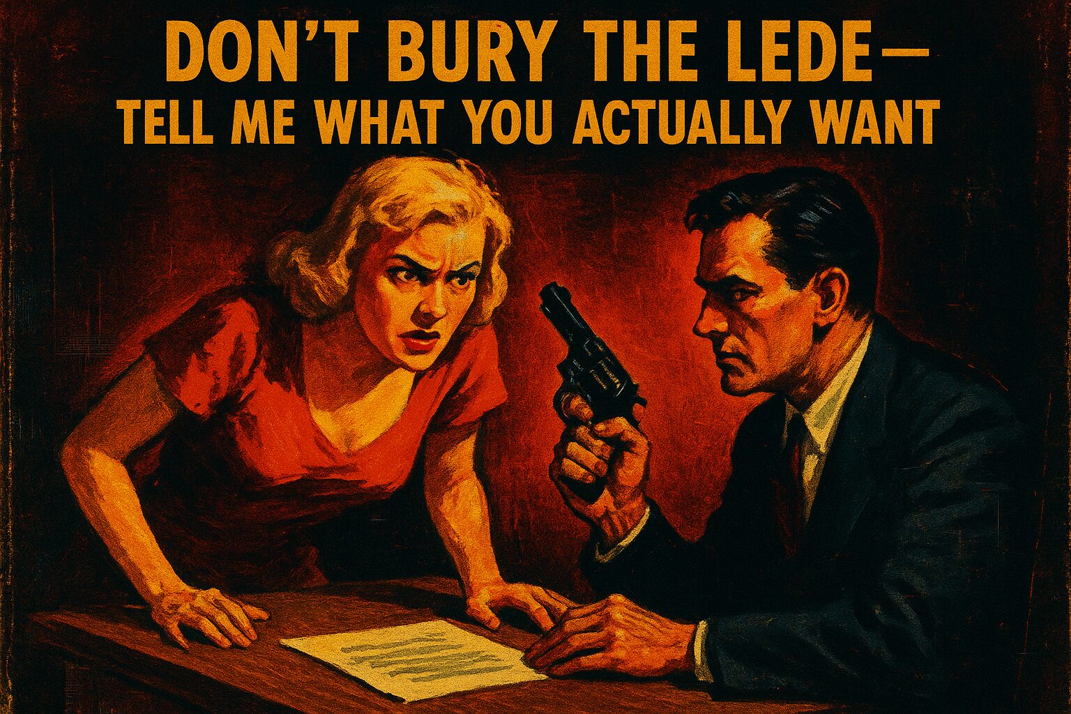 Don’t Bury the Lede — Tell Me What You Actually Want